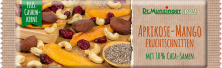Aprikosen-Mango-Fruchtschnitten mit Chia-Samen und Cranberry